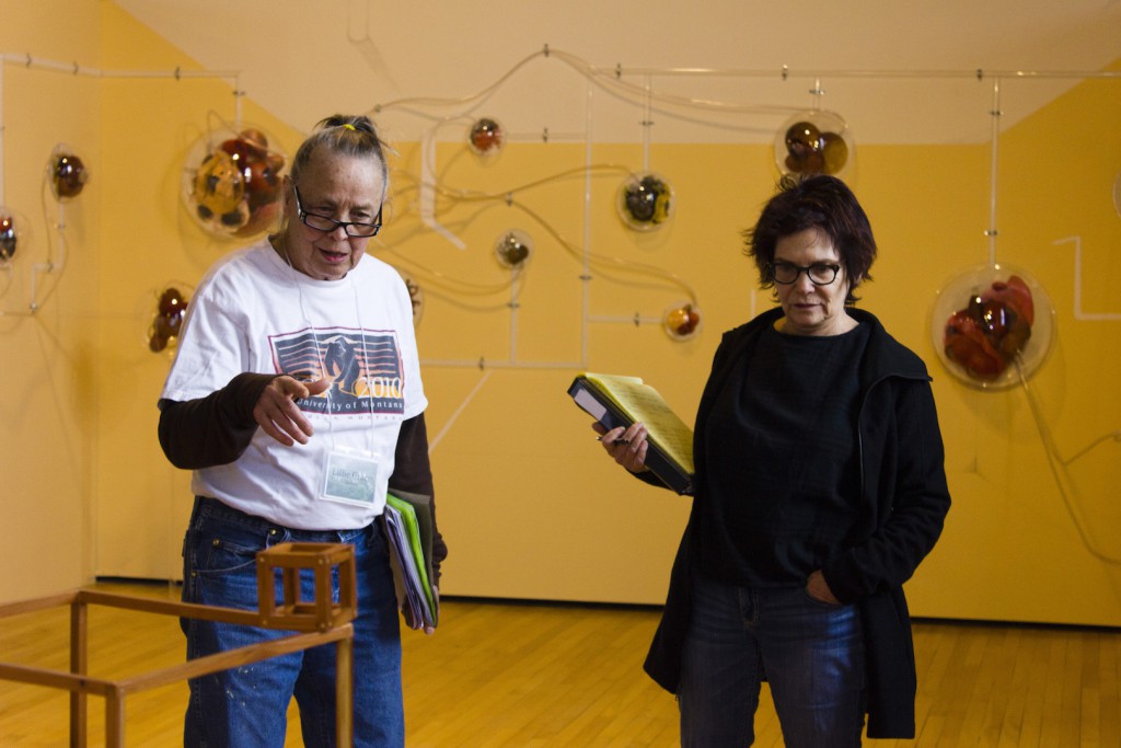 Visiting Faculty Member Salome Chasnoff (right) and artist Lillie Grace (left)